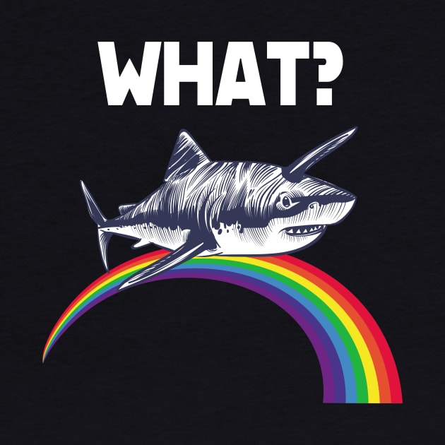 Rainbow Shark Unicorn funny Art by Foxxy Merch